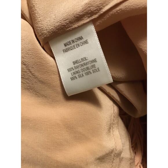 Haute Hippie Peach Rayon/Silk Fringe Flapper DRESS Roaring 20s/Gatsby Sz XS - Picture 3 of 9